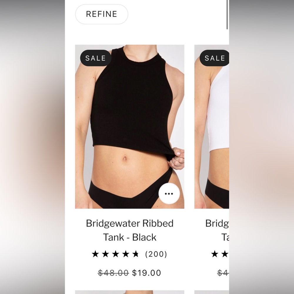 Briavia // black ribbed tank